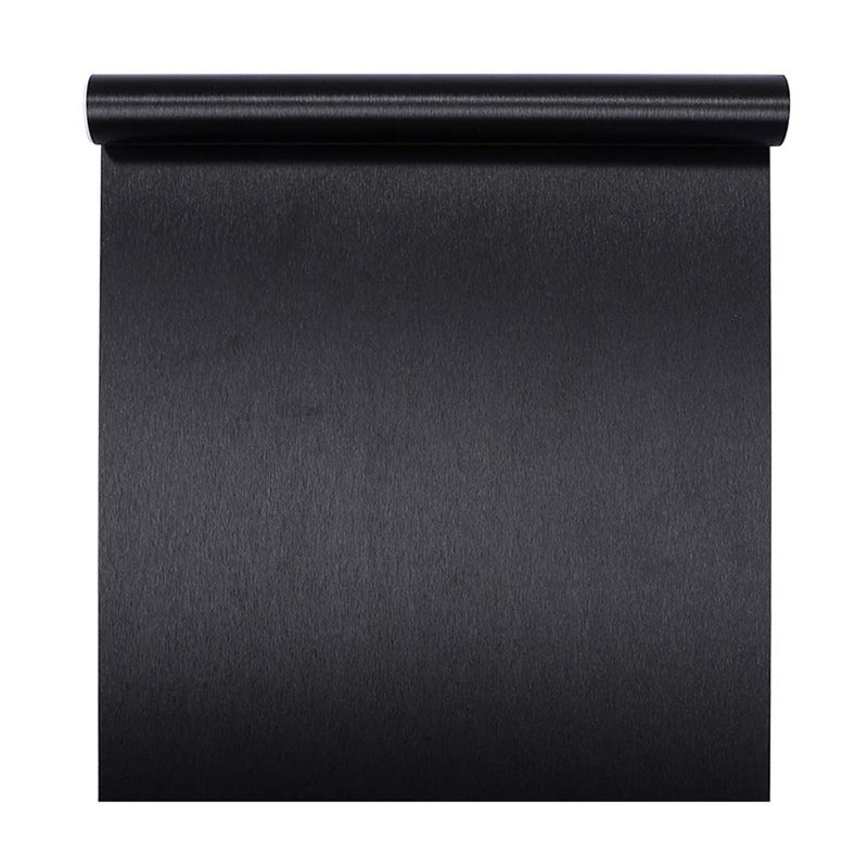Taogift Self Adhsesive Vinyl Film Black Brushed Metal Stainless Steel Contact Paper for Dishwasher Fridge Refrigerator Stove Appliances Kitchen Cabinets Countertops Walls Backplash 15.7x117 Inches - Image 1
